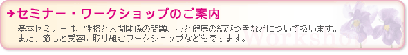 セミナー・ワークショップのご案内